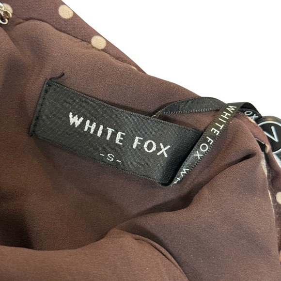 NWT White Fox Boutique Chocolate Polka Dot Dress - Picture 6 of 6